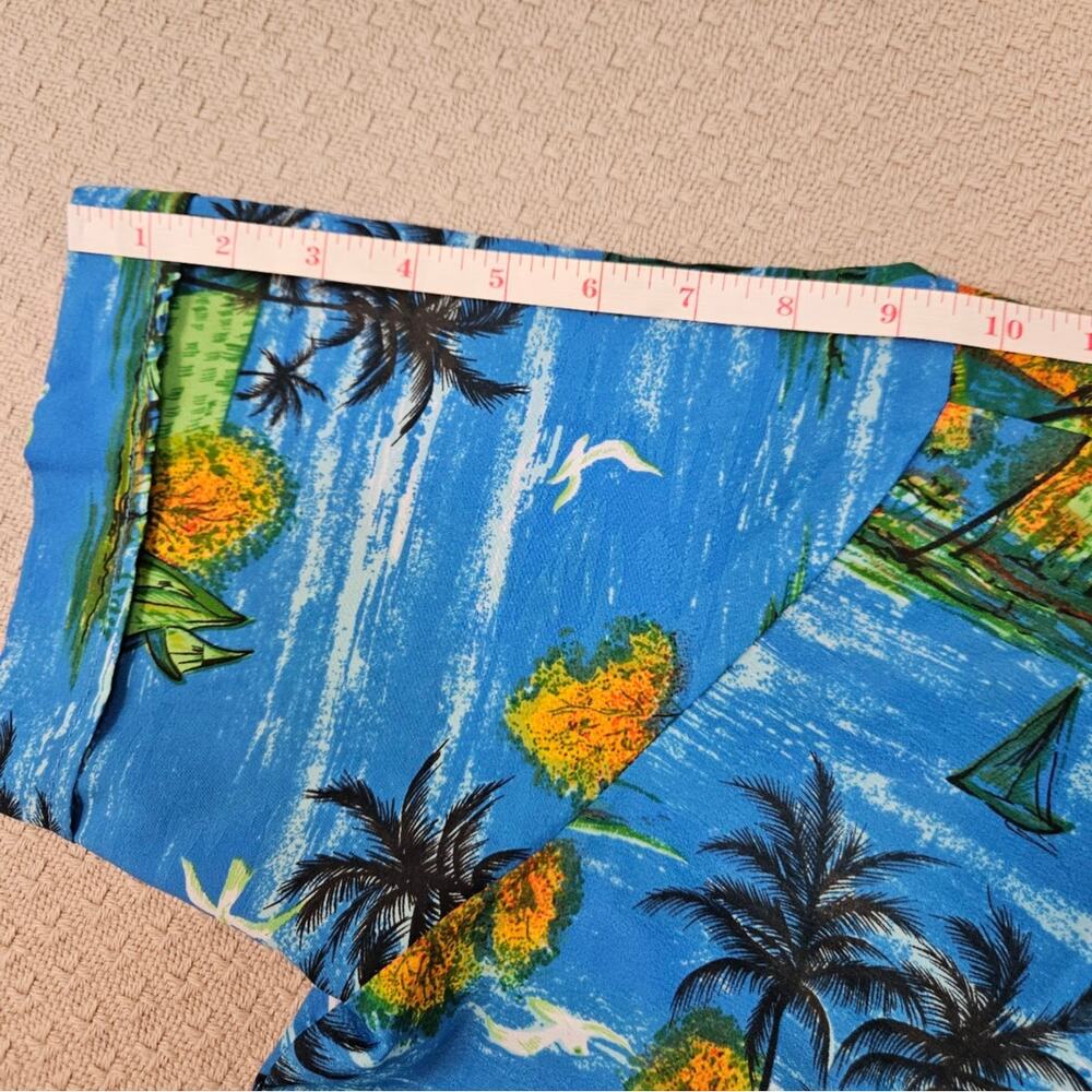 HAWAIIN LUAU | Shirt Short Sleeve Mens Resort Vacation Surfing Cabanacore VTG - Picture 9 of 12